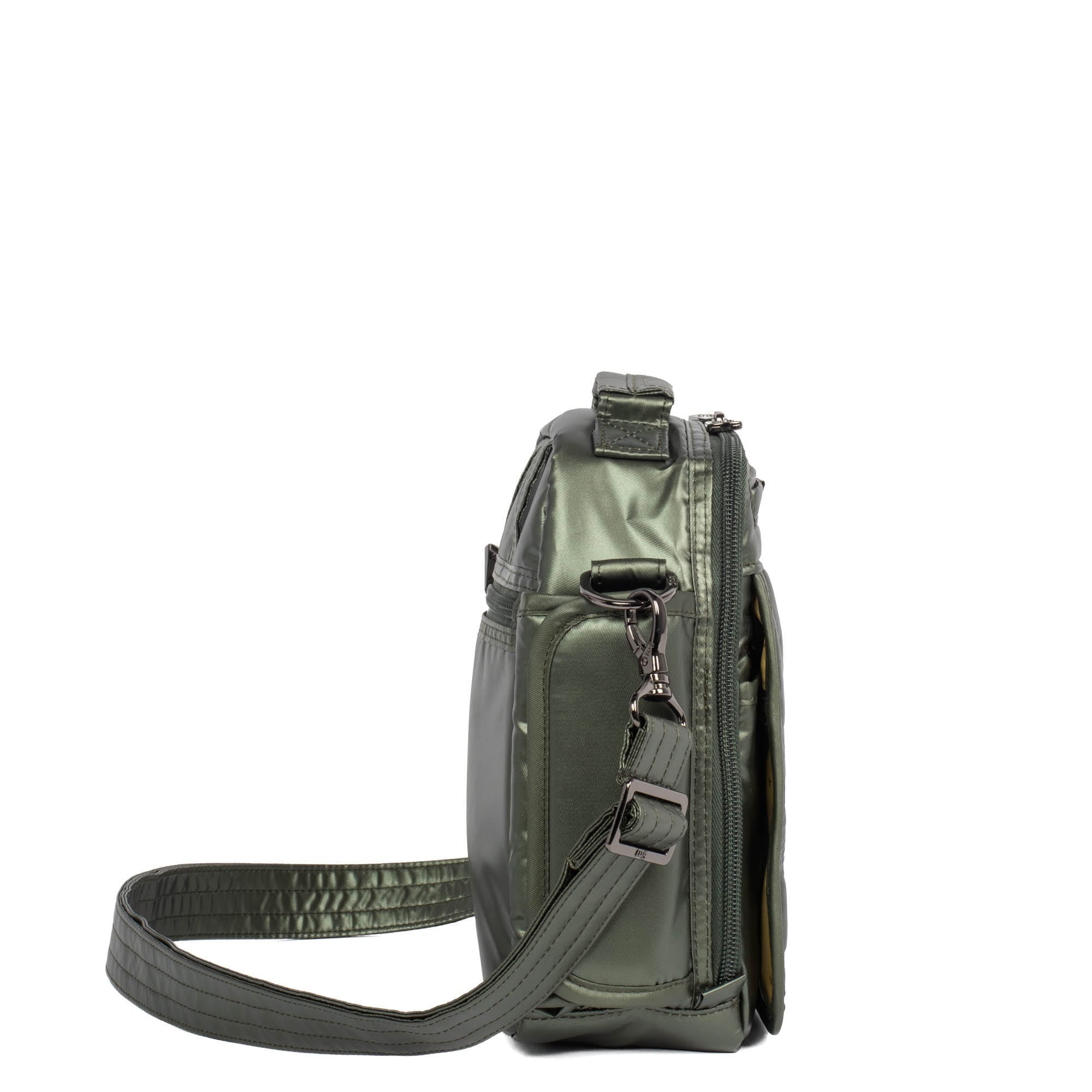 Flapper SE Convertible Crossbody Bag - METALLIC OLIVE - FlapperSE_MetallicOlive_03